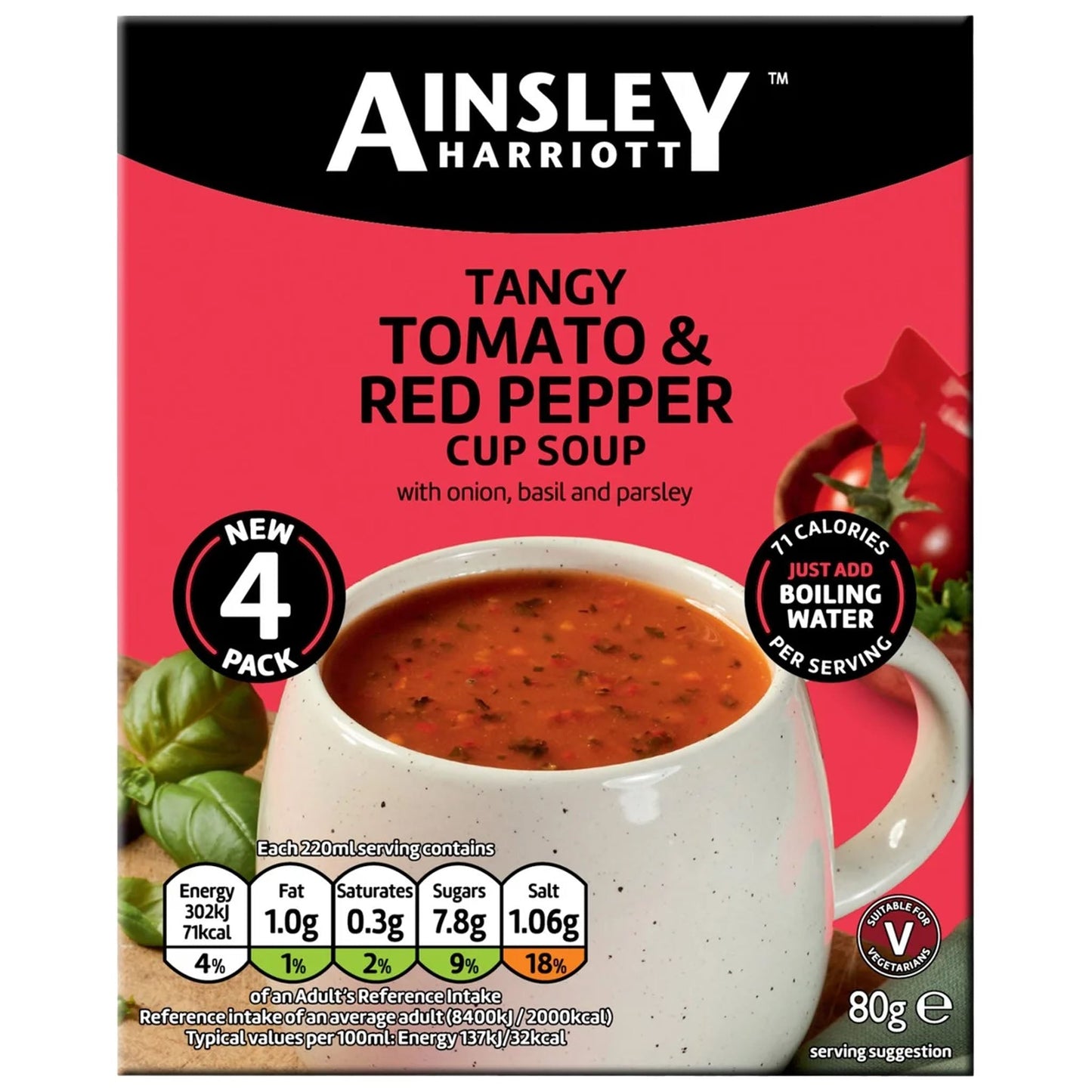 Ainsley Harriott Tangy Tomato & Red Pepper Cup Soup 80g