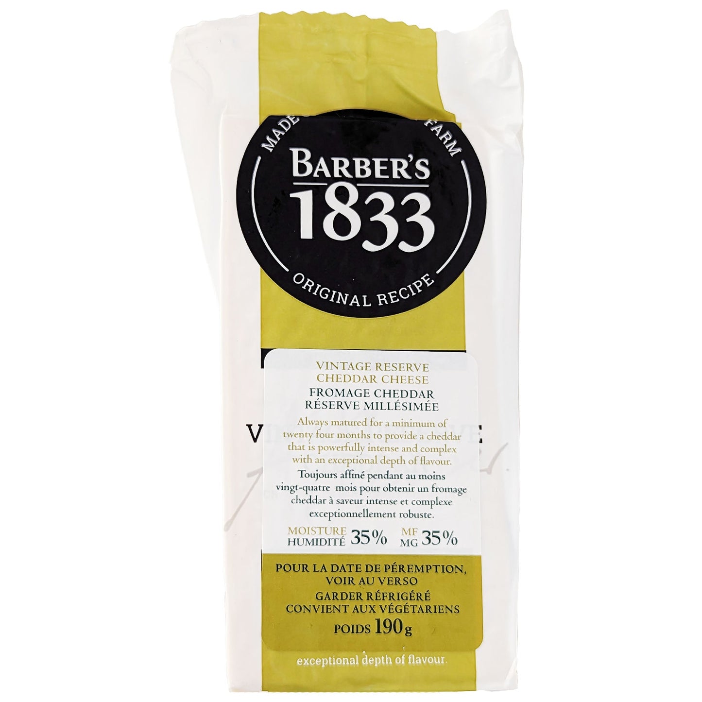 Barber's 1833 Vintage Reserve Cheddar Cheese 190g