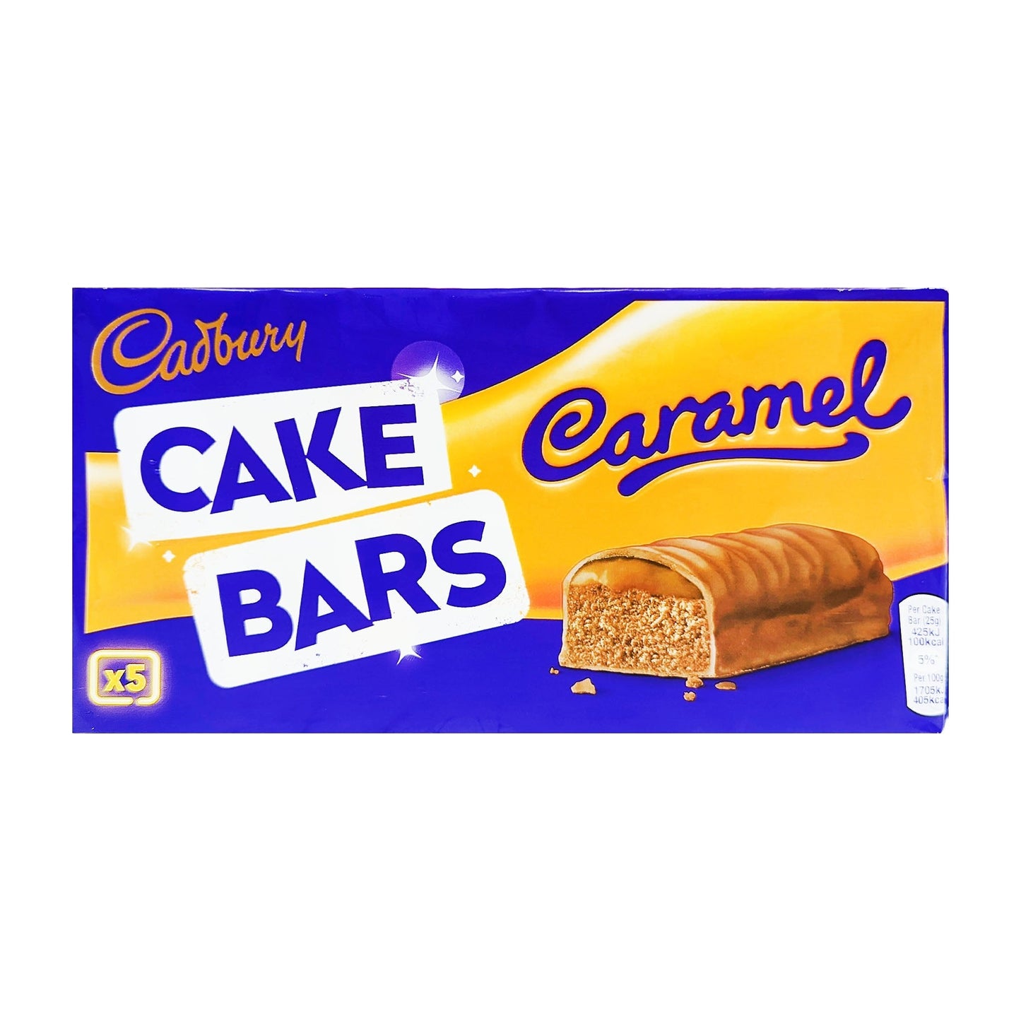 Cadbury Caramel Cake Bars 5 Pack (5 x 25g)