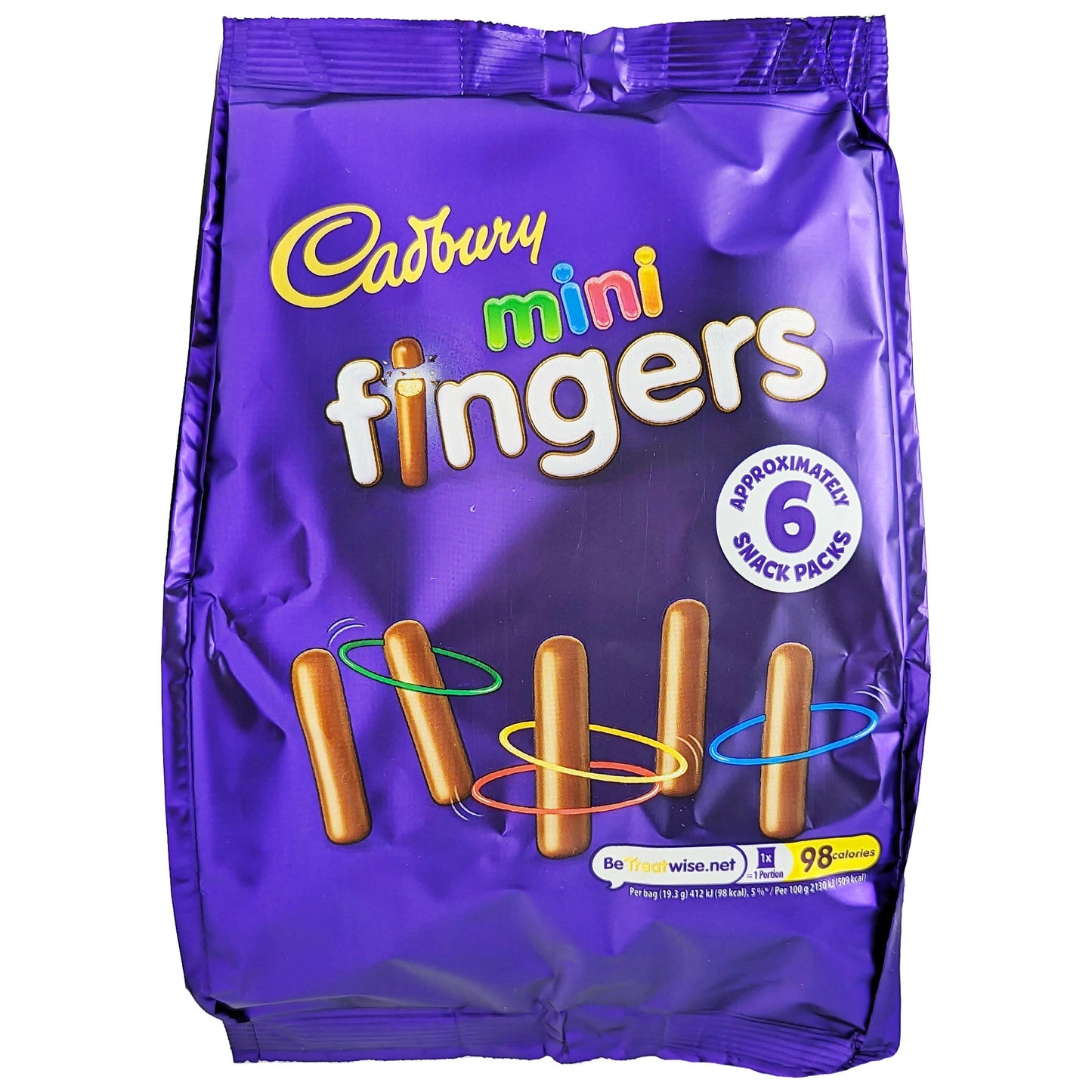 Cadbury Mini Fingers 5 Pack (5 x 19.3g)