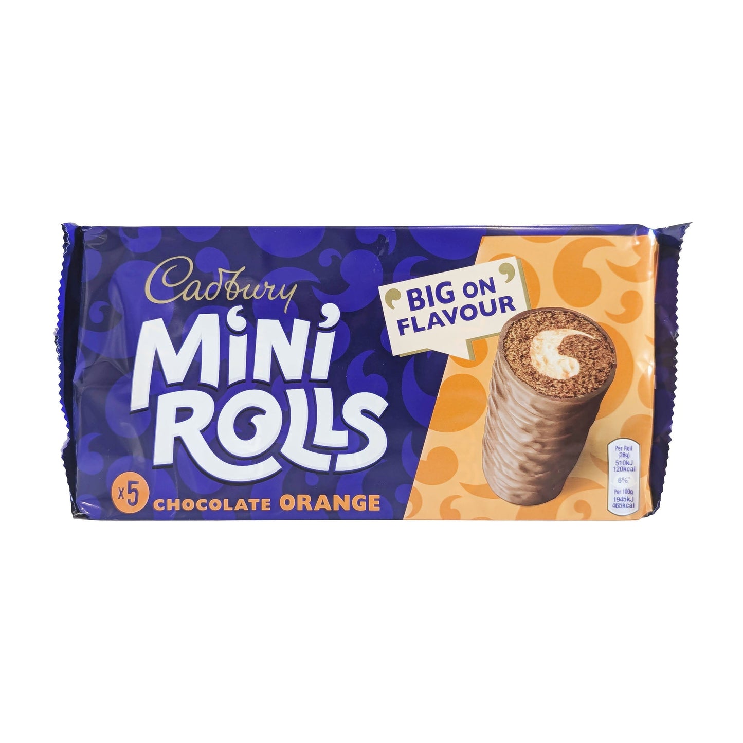 Cadbury Mini Rolls Orange 5 Pack (5 x 27g)