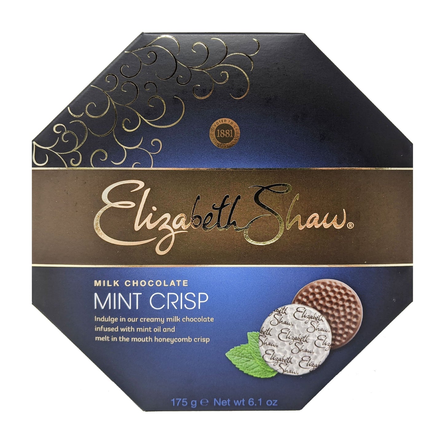 Elizabeth Shaw Milk Chocolate Mint Crisp 162g
