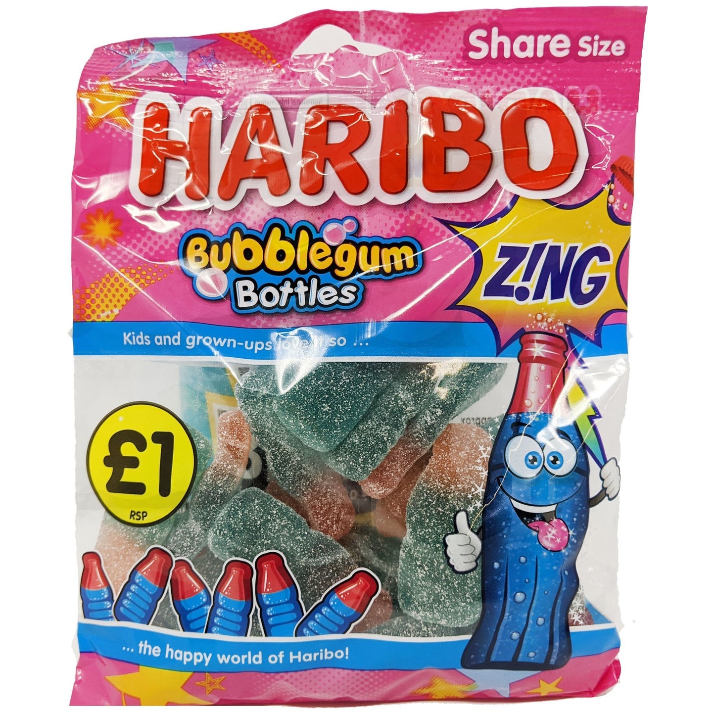 Haribo Bubblegum Bottles 160g