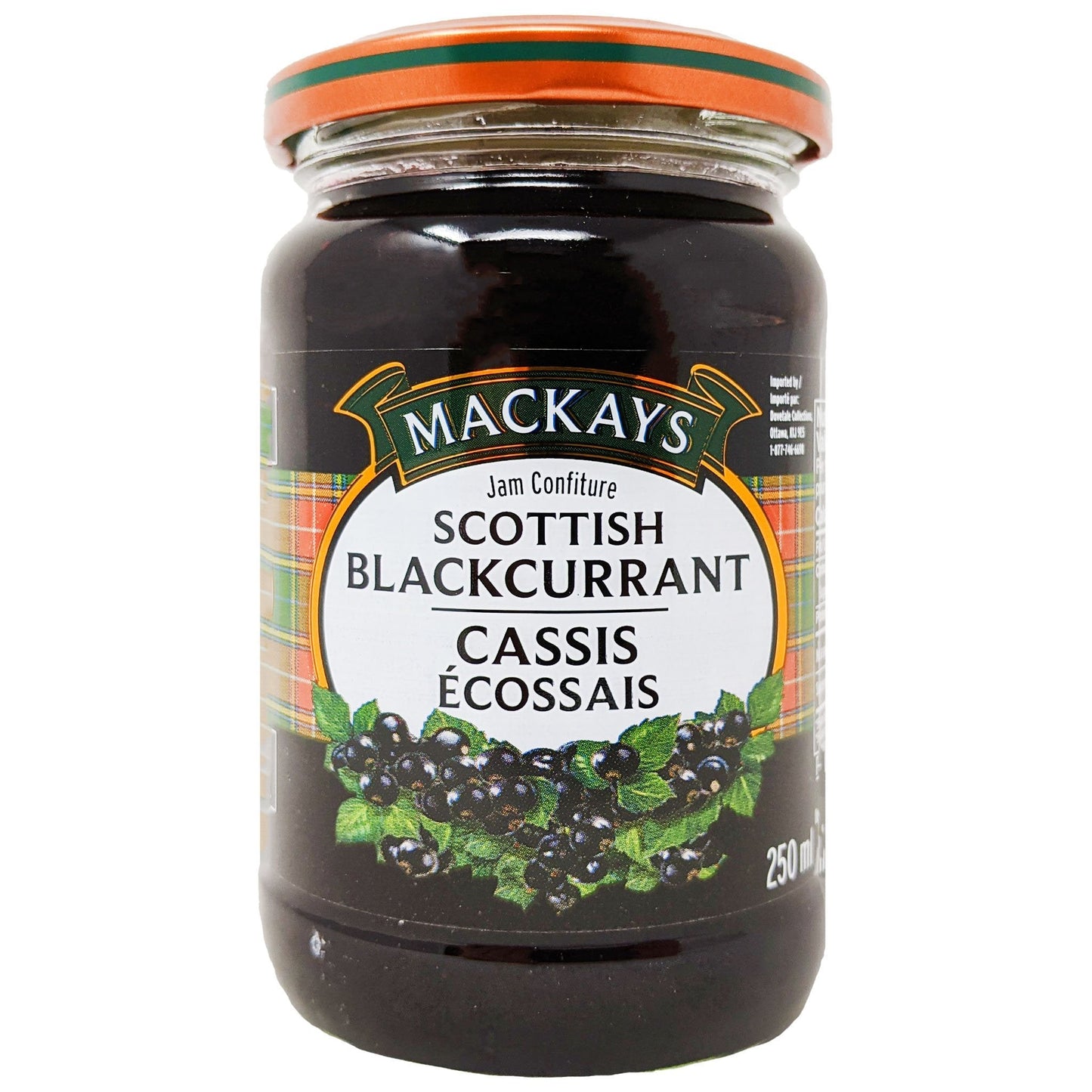Mackays Scottish Blackcurrant Jam 250ml
