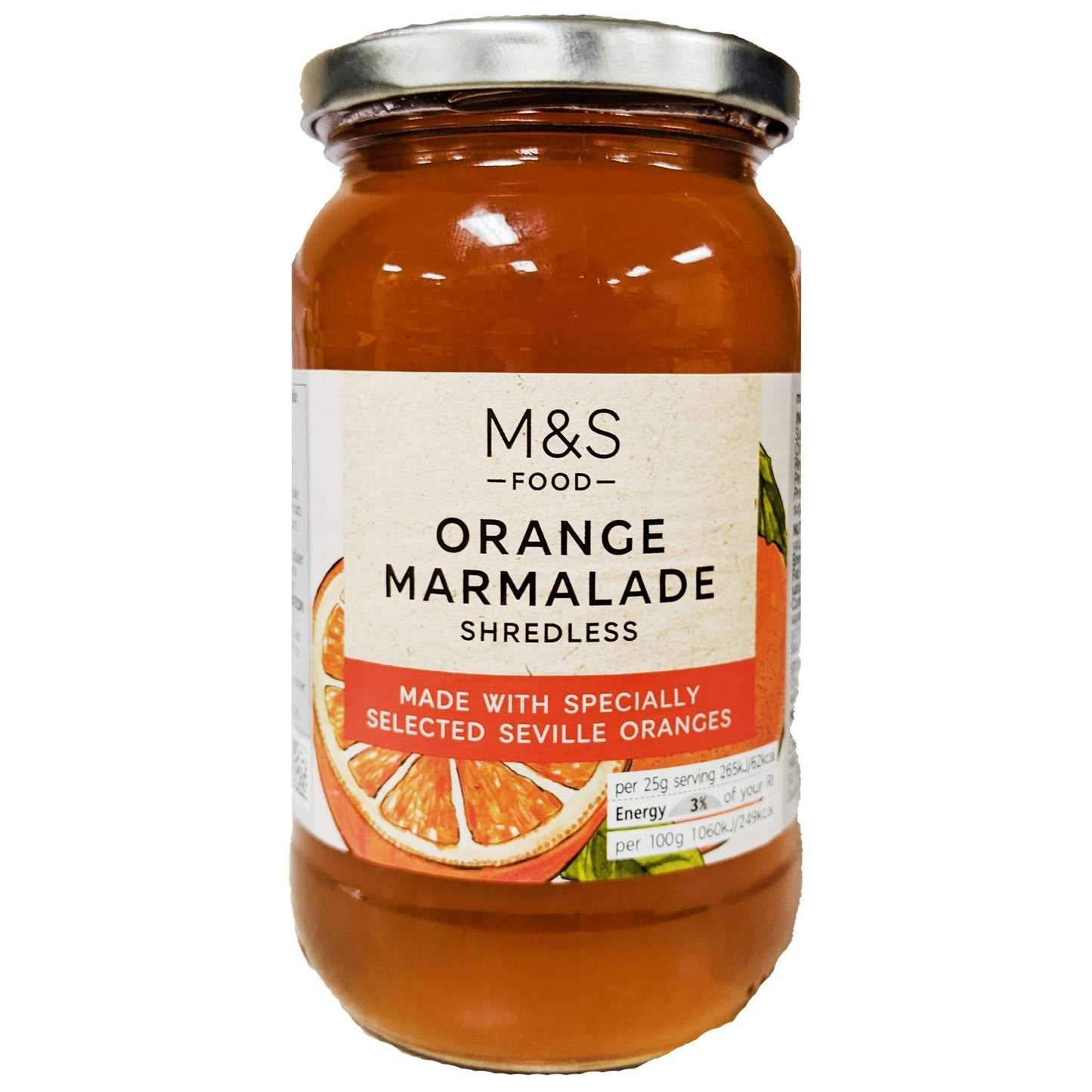 M&S Orange Marmalade Shredless 454g