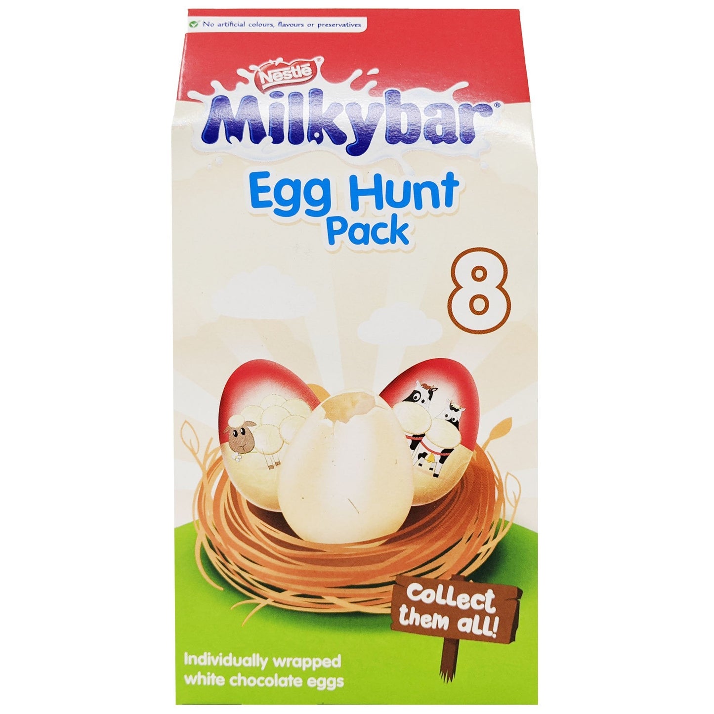 Nestle Milkybar Egg Hunt 8 Pack White Chocolate Eggs 120g