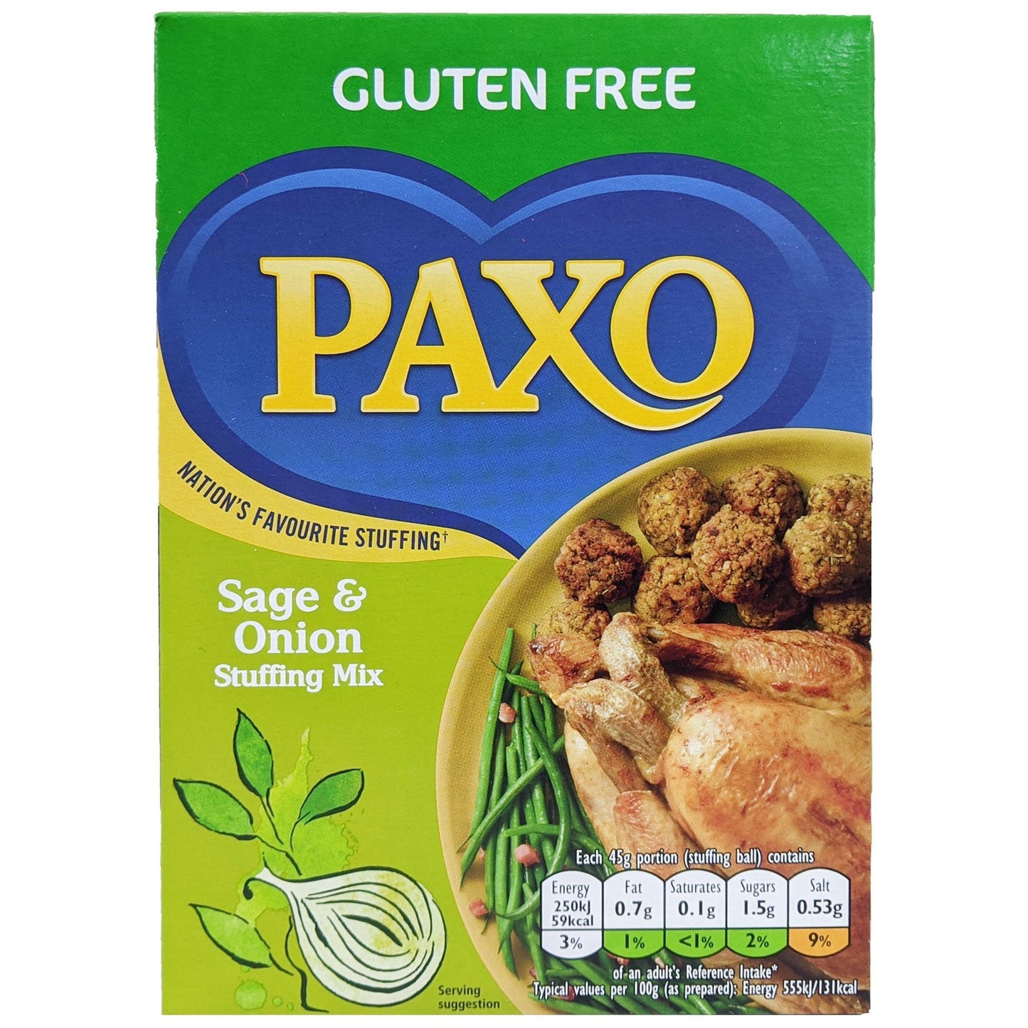 Paxo Gluten Free Sage & Onion Stuffing Mix 150g