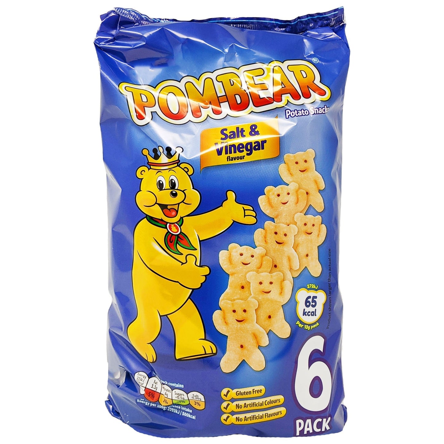 Pom-Bear Salt & Vinegar 6 Pack (6 x 13g)