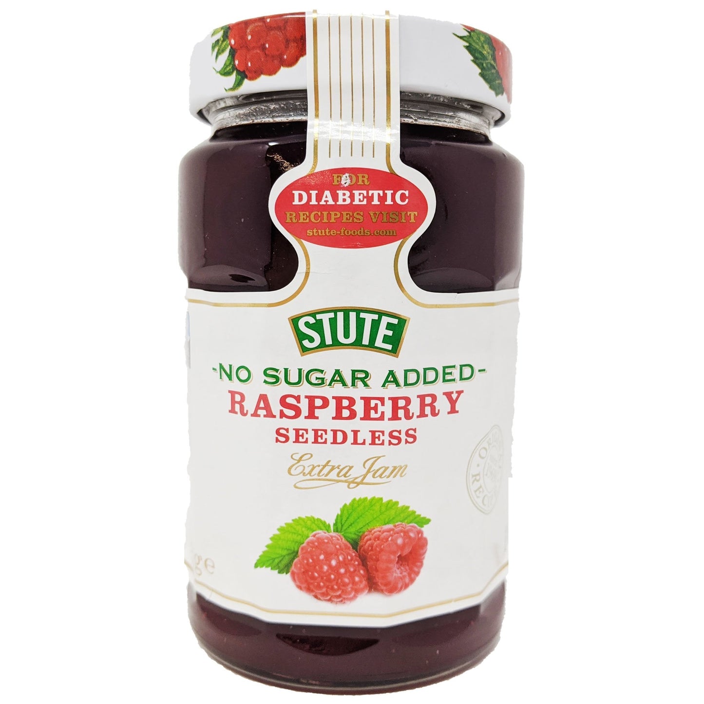 Stute No Sugar Added Raspberry Seedless Jam 430g