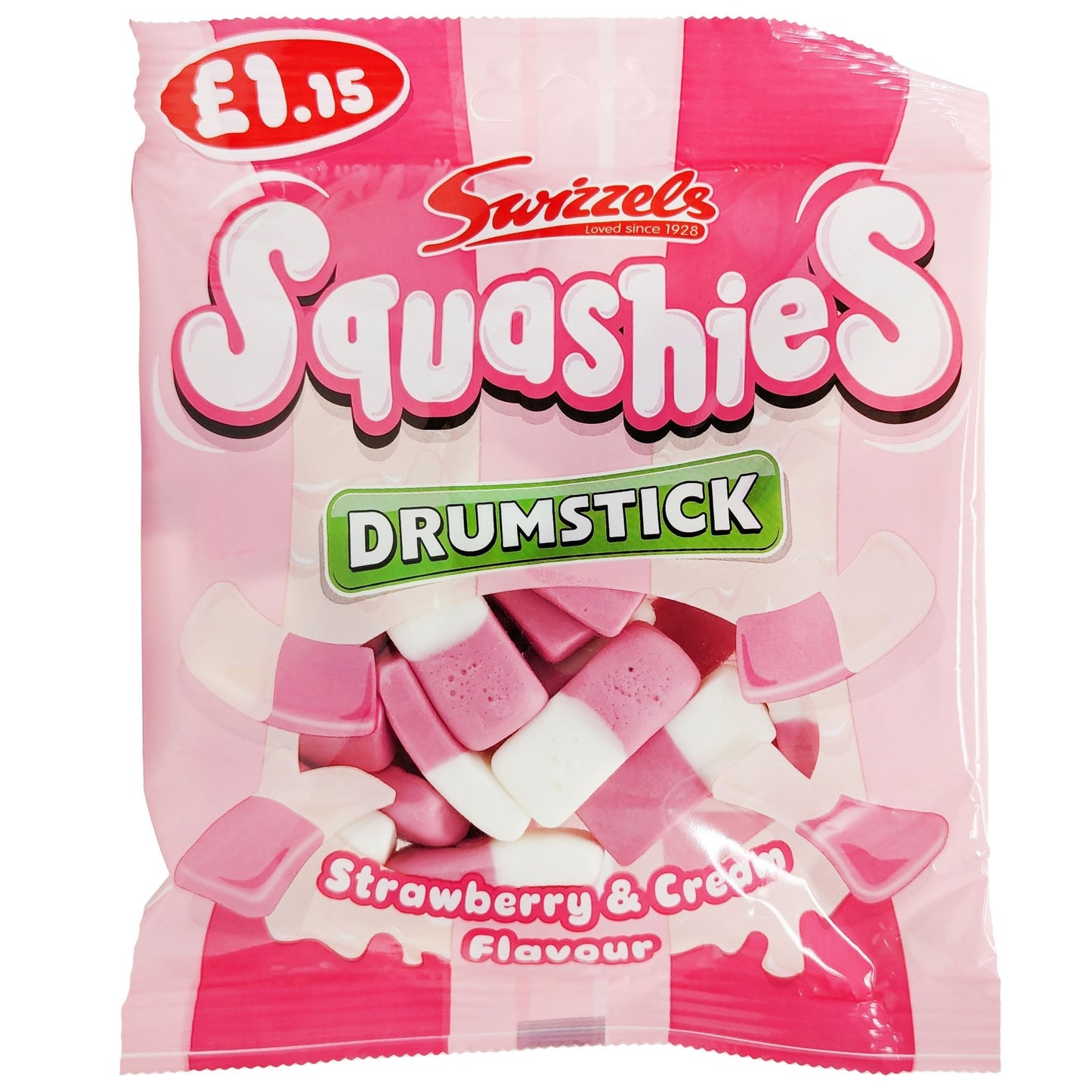 Swizzels Drumstick Squashies Strawberry & Cream Flavour 120g
