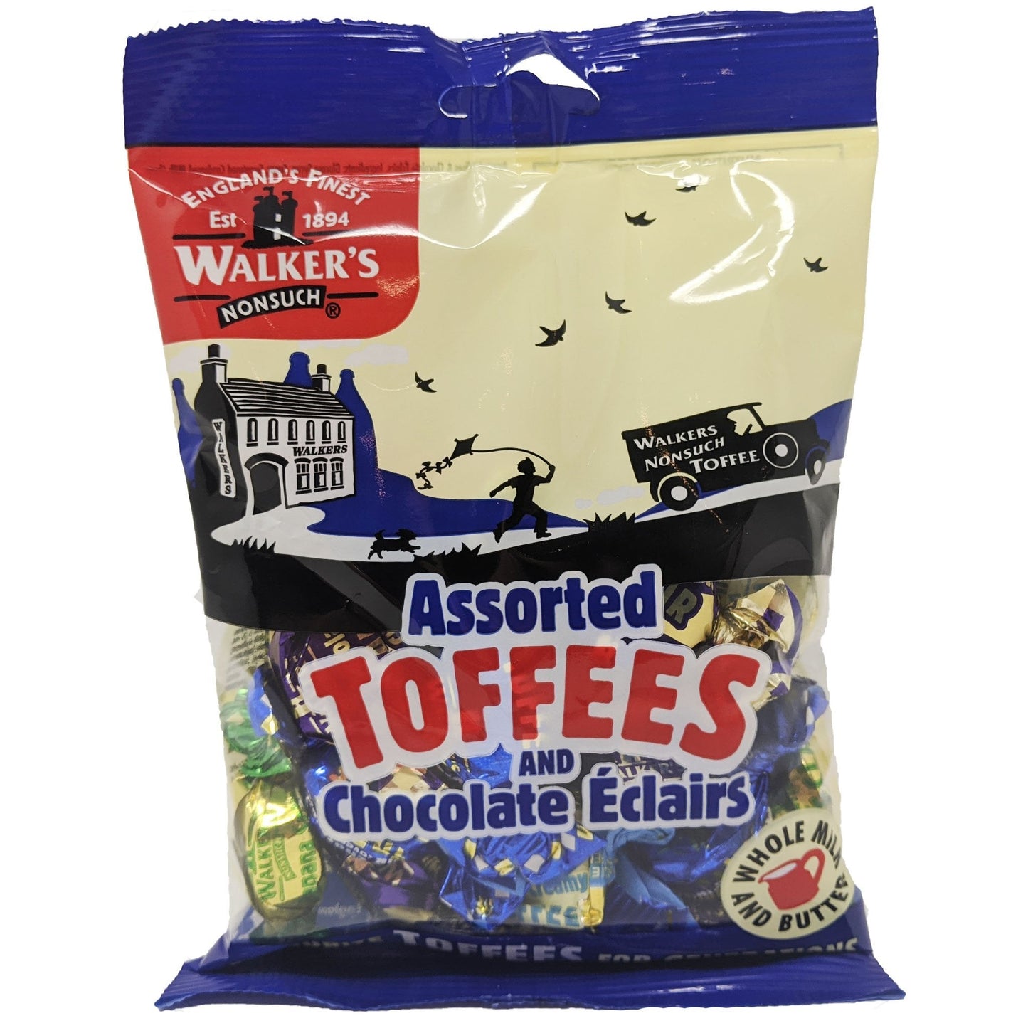 Walker's Nonsuch Assorted Toffees & Chocolate Eclairs 150g