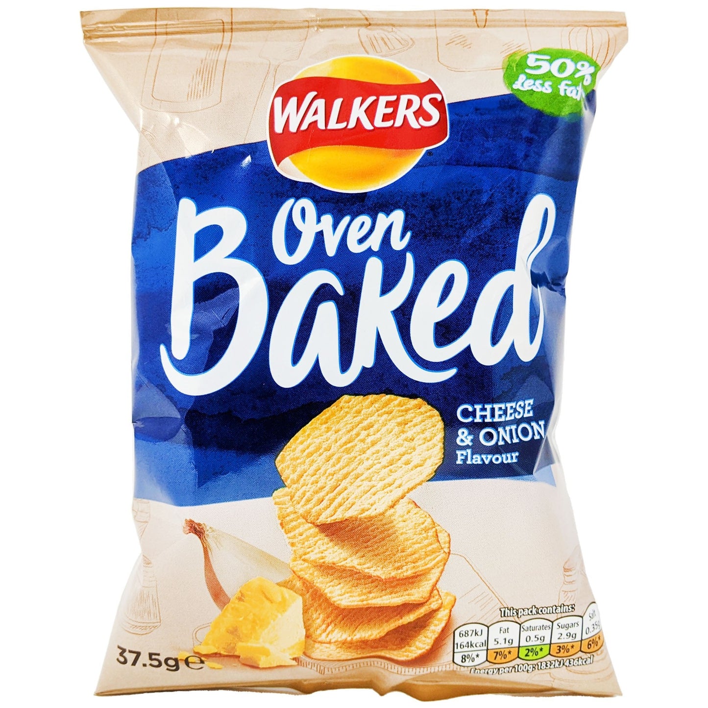 Walker's Oven Baked Cheese & Onion 37.5g