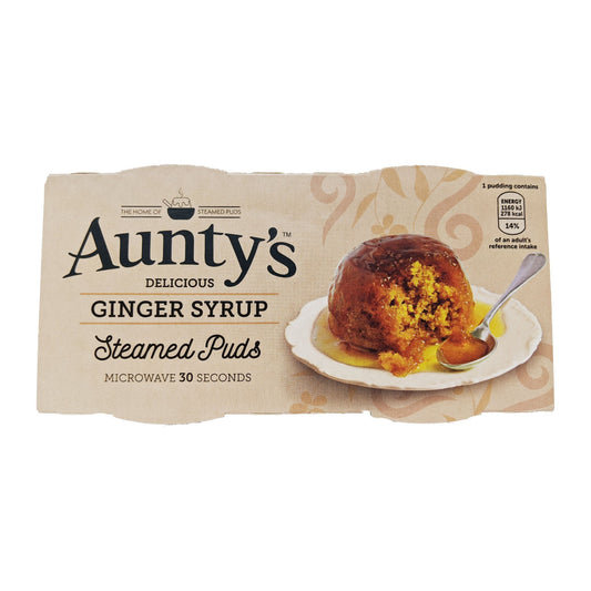 Aunty's Ginger Syrup Steamed Puddings (2 x 95g)