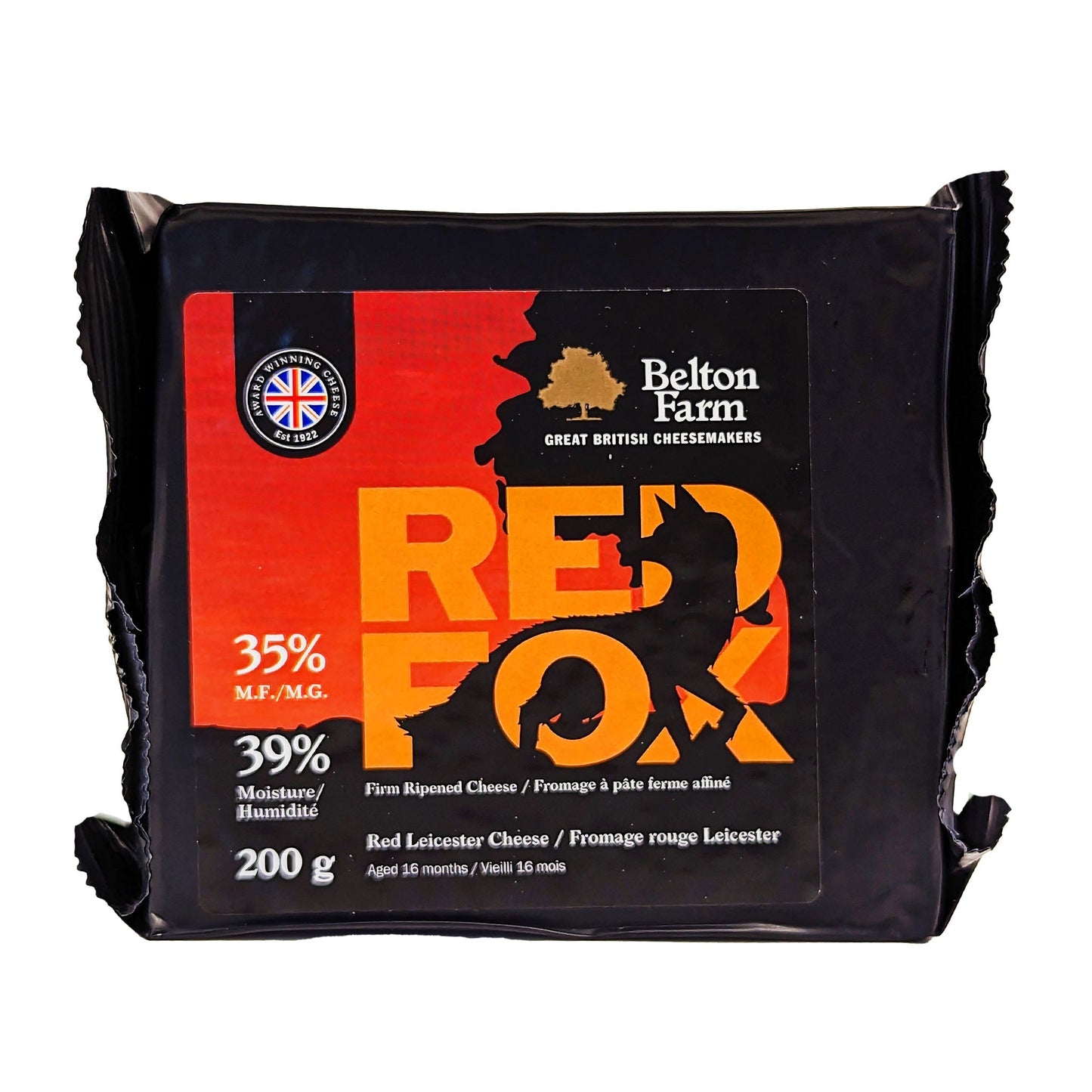 Belton Farm Red Fox Red Leicester Cheese 200g