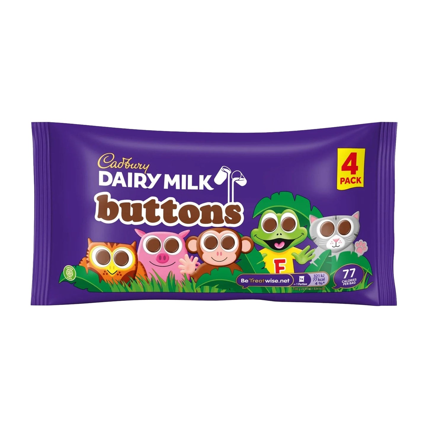 Cadbury Dairy Milk Buttons 4 Pack (4 x 14g)
