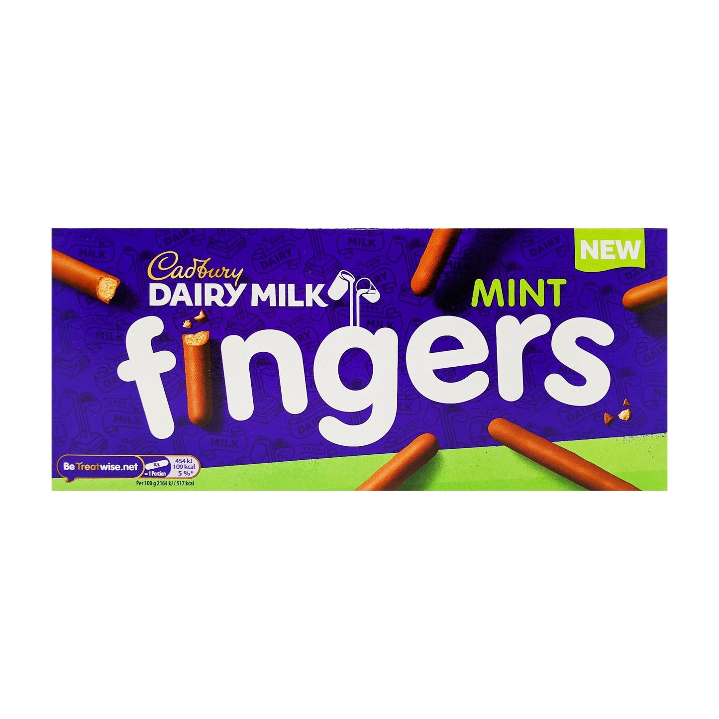 Cadbury Dairy Milk Mint Fingers 114g