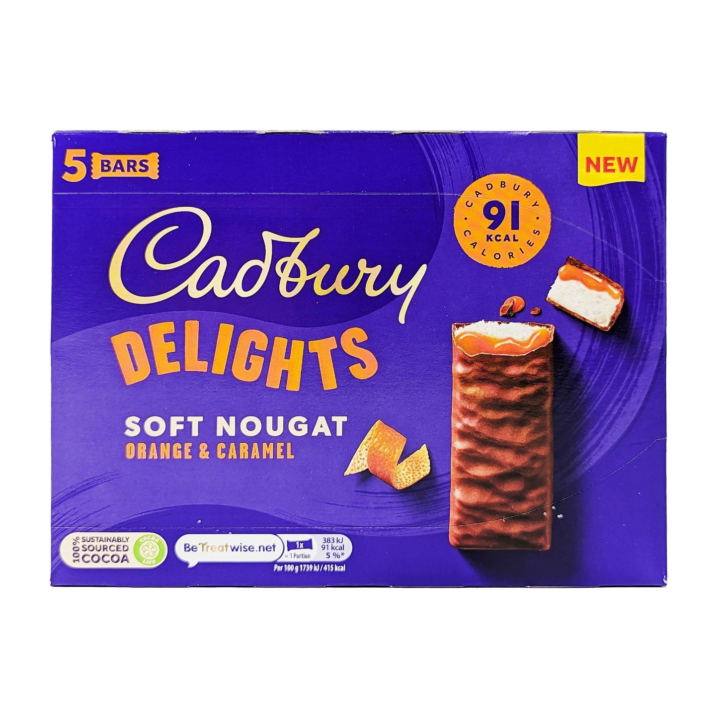 Cadbury Delights Soft Nougat Orange & Caramel 110g