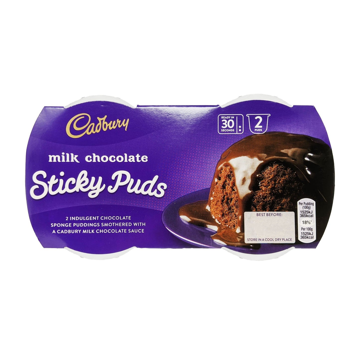 Cadbury Milk Chocolate Sticky Puds (2 x 95g)