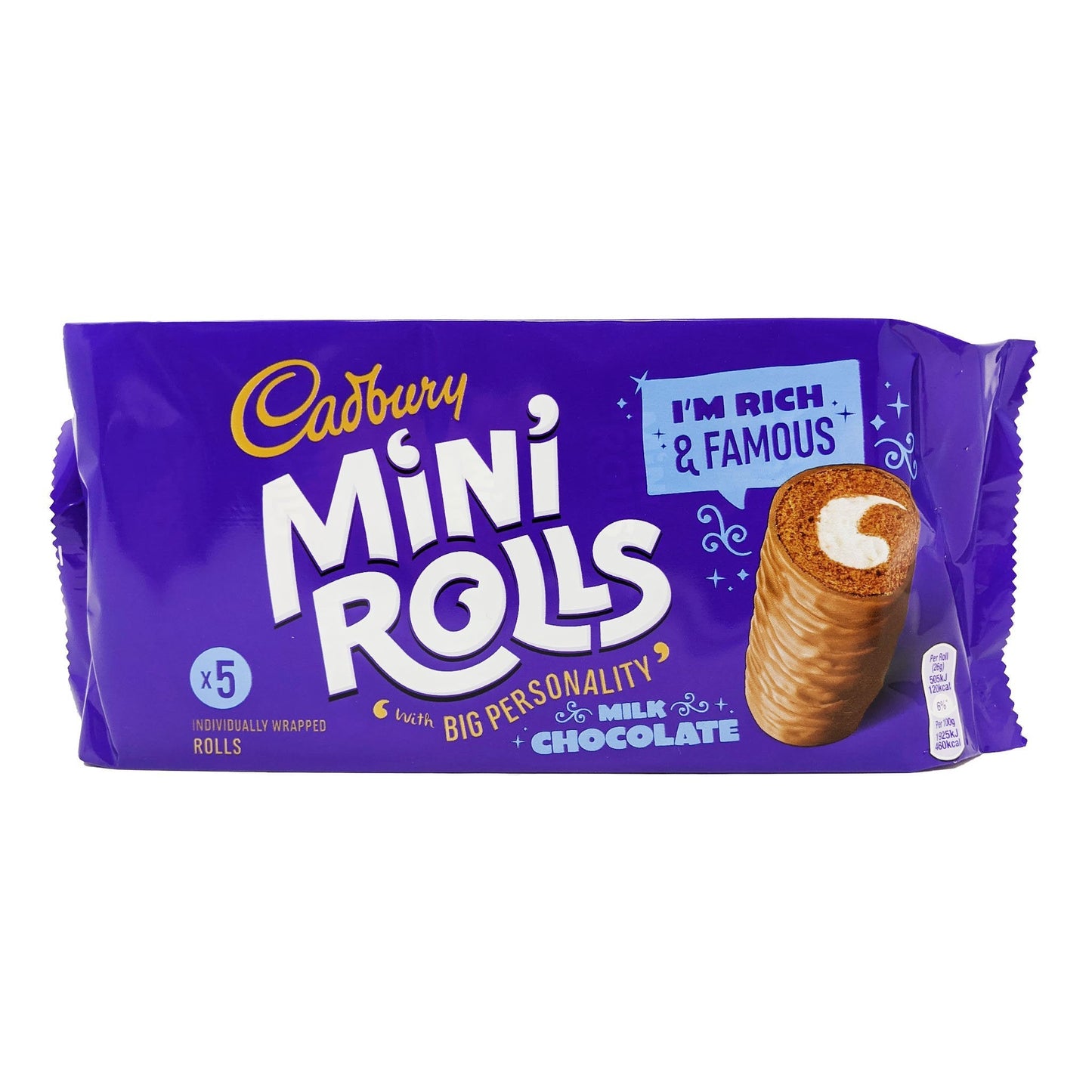 Cadbury Mini Rolls Milk Chocolate 5 Pack (5 x 27g)