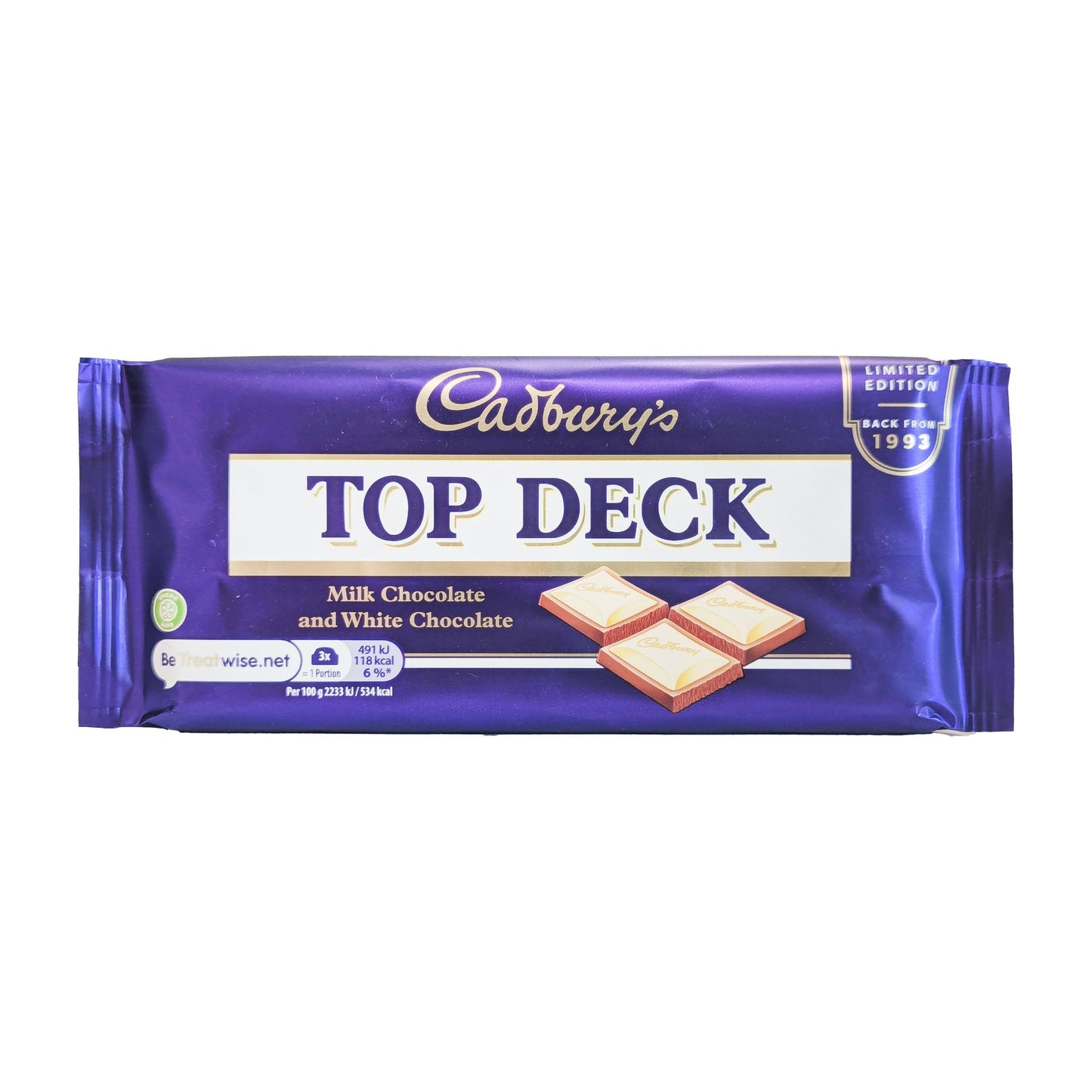 Cadbury Top Deck Milk & White Chocolate 110g