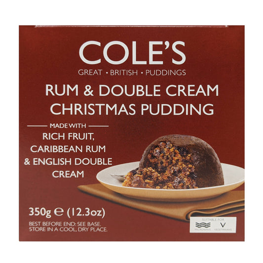 Cole's Rum & Double Cream Christmas Pudding 350g