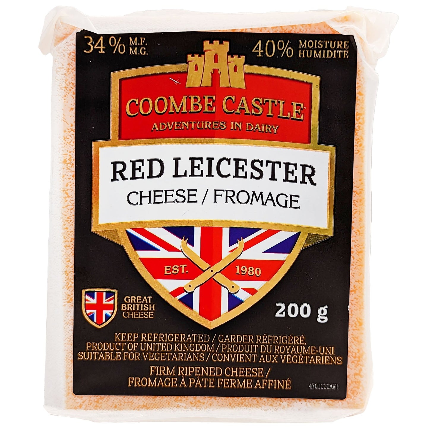 Coombe Castle Red Leicester Cheese 200g