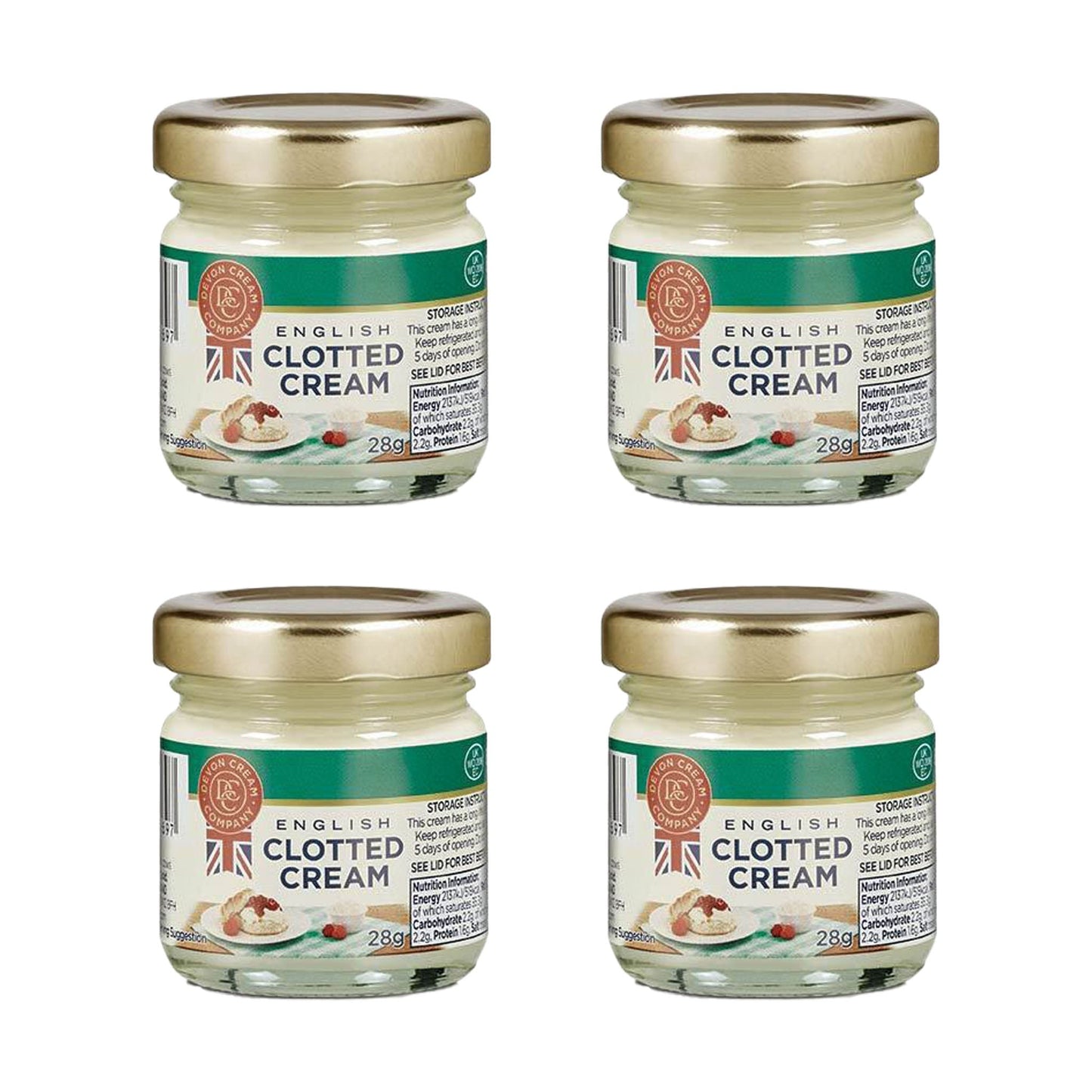 Devon Cream Company English Clotted Cream 4 Pack (4 x 28g)