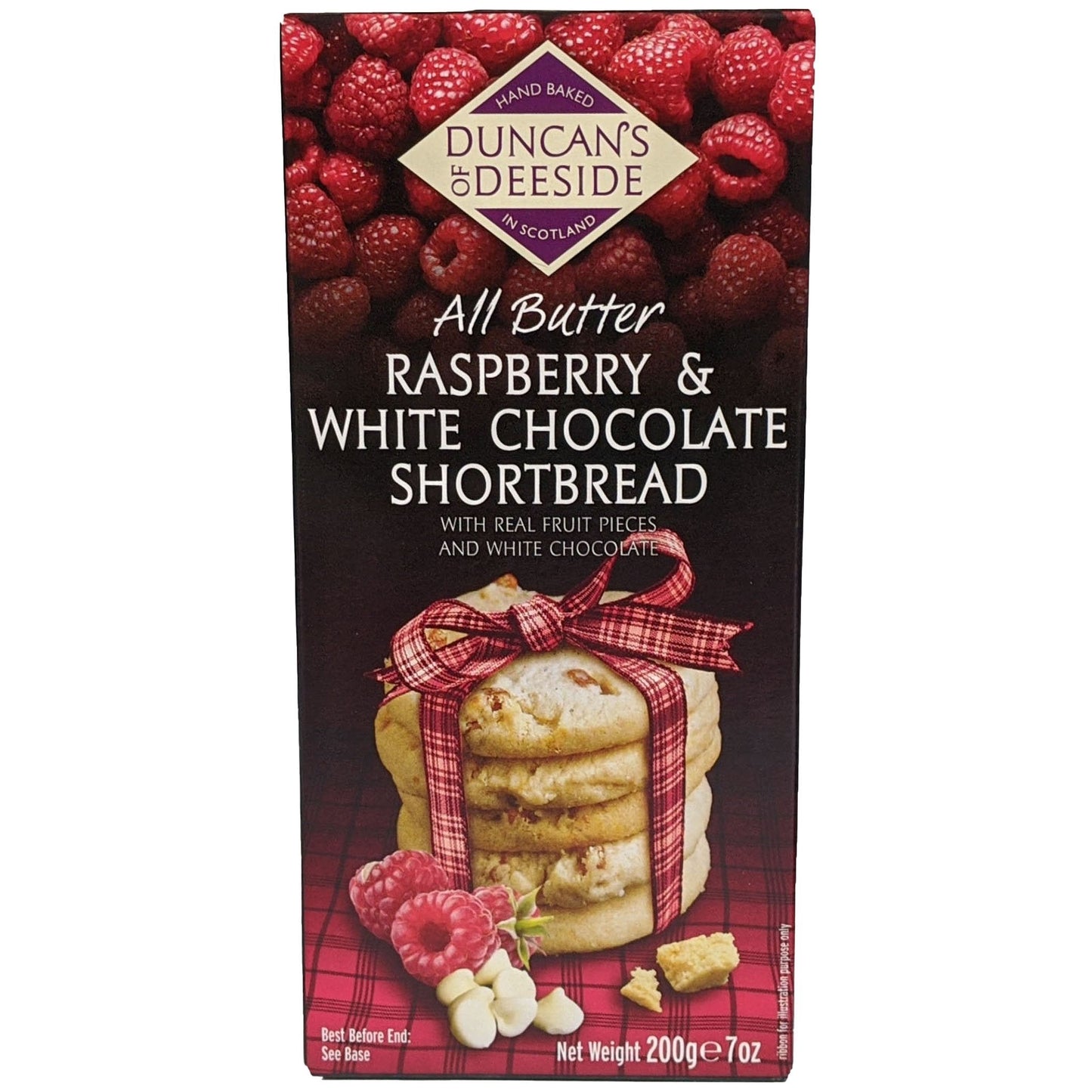 Duncan's of Deeside All Butter Raspberry & White Chocolate Shortbread 200g