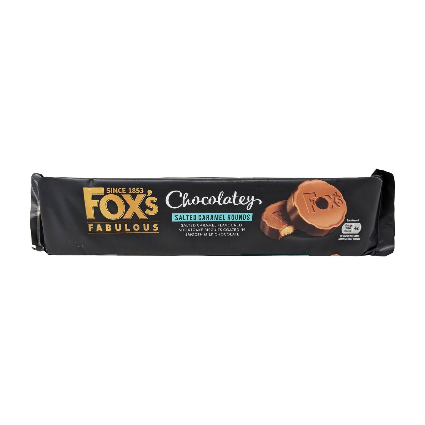 Fox's Chocolatey Salted Caramel Rounds 130g