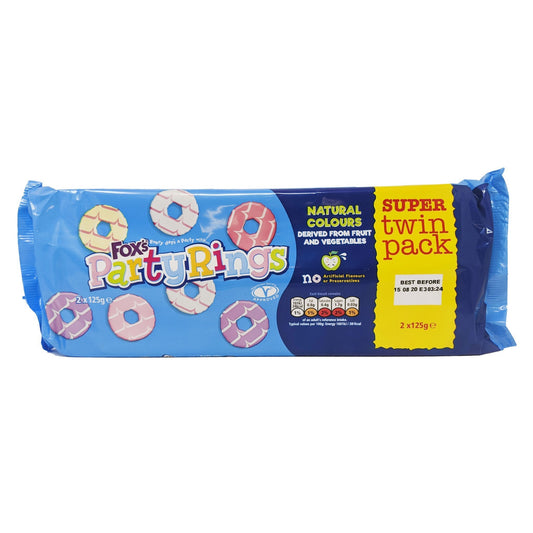 Fox's Party Rings Twin Pack (2 x 125g)