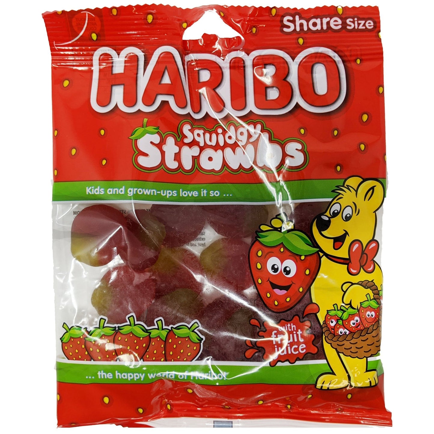 Haribo Squidgy Strawbs 160g
