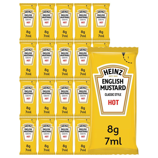 Heinz English Mustard Sachets 20 Pack (20 x 7ml)