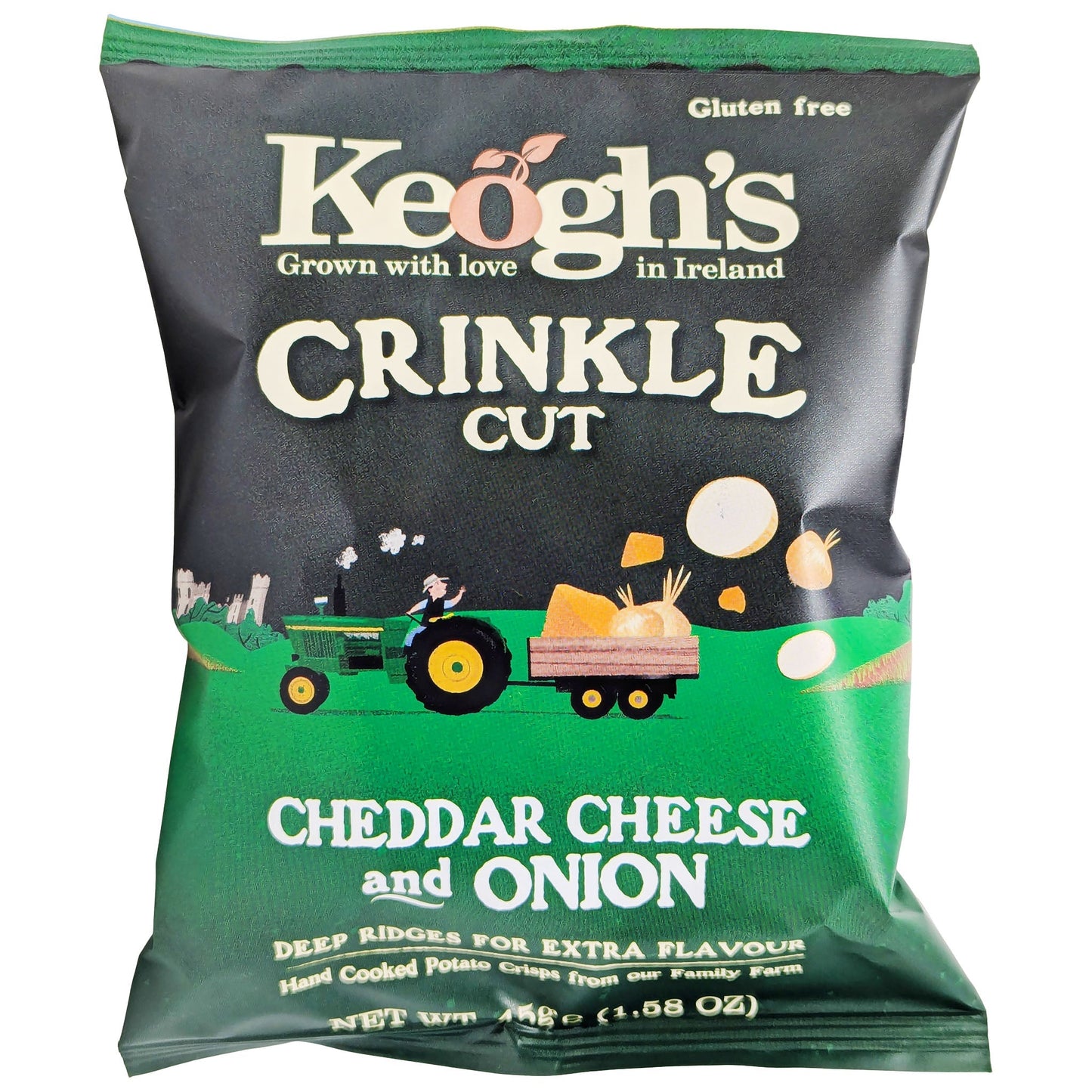 Keogh's Crinkle Cut Cheddar Cheese & Onion Crisps 45g