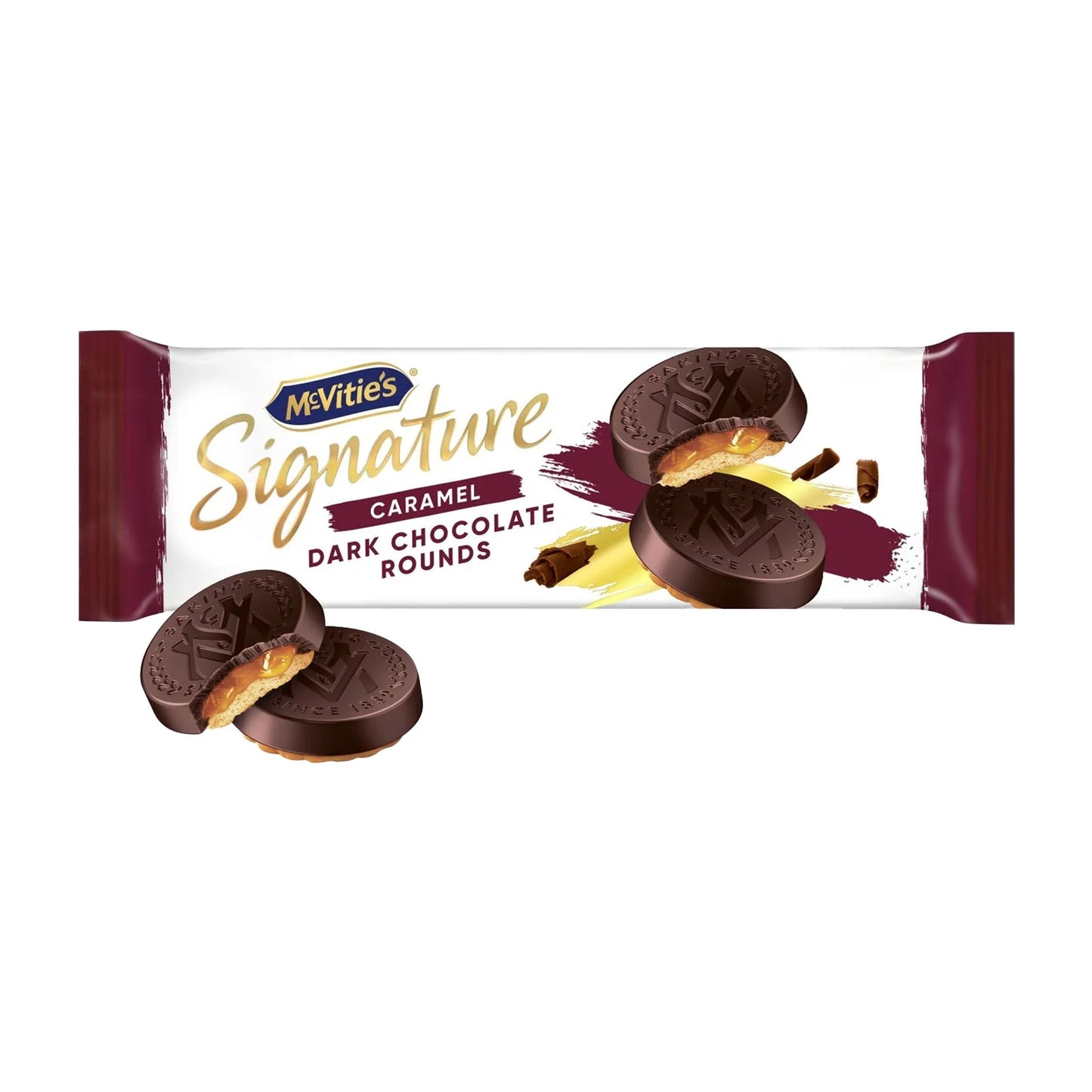 McVitie's Signature Caramel Dark Chocolate Rounds 109g