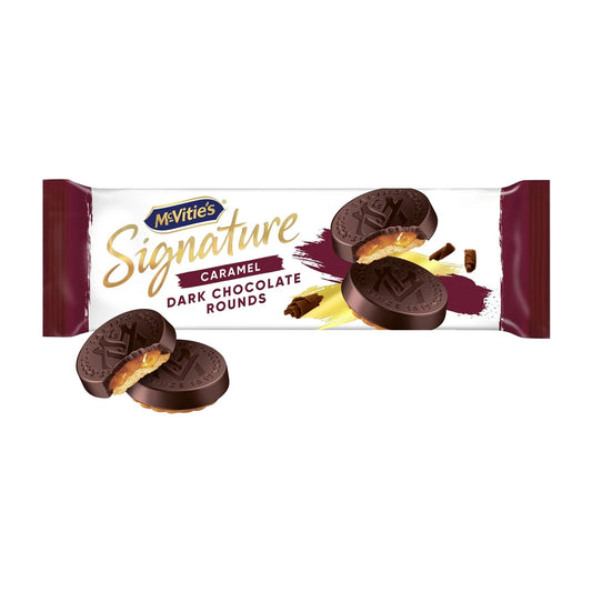 McVitie's Signature Caramel Dark Chocolate Rounds 109g