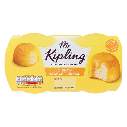 Mr Kipling 2 Lemon Sponge Puddings (2 x 95g)