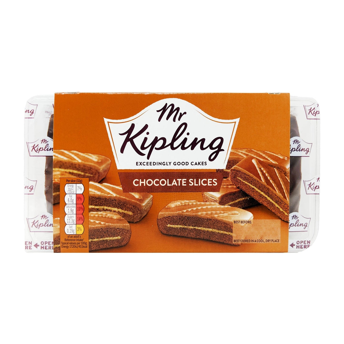 Mr Kipling Chocolate Slices 6 Pack
