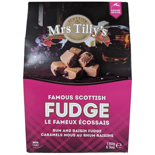 Mrs. Tilly's Famous Scottish Fudge Rum & Raisin 150g