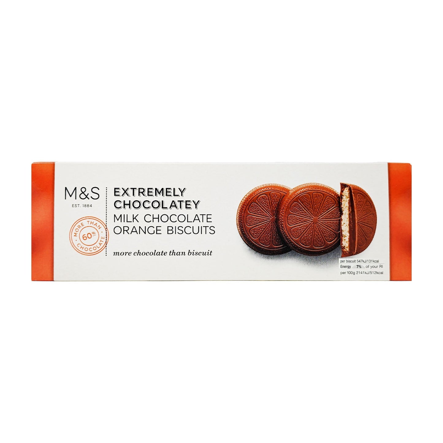 M&S Extremely Chocolatey Milk Chocolate Orange Biscuits 230g