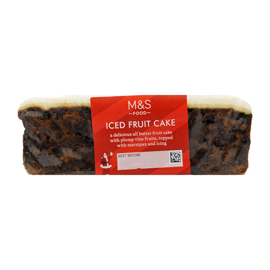 M&S Iced Fruit Cake Slab 400g