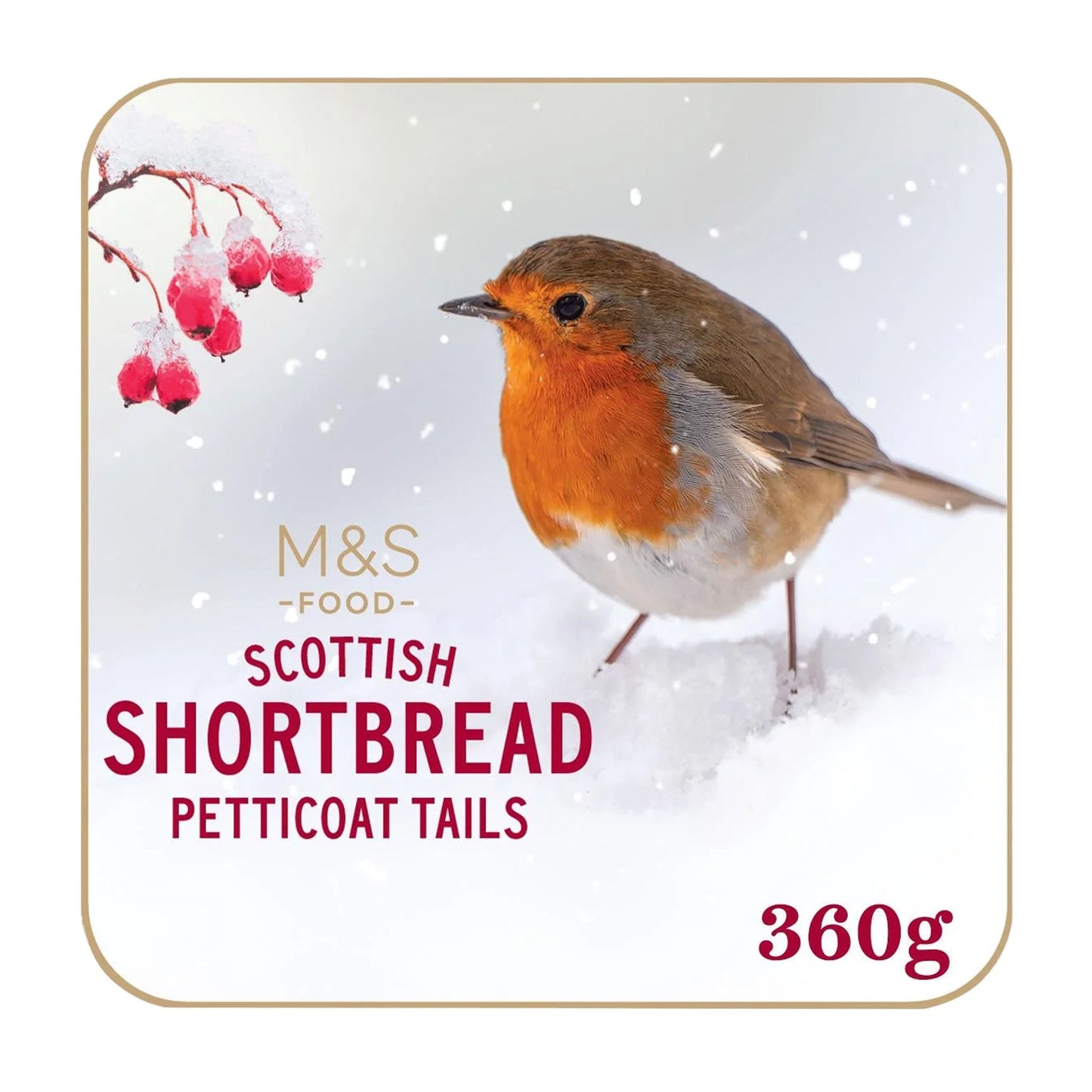 M&S Scottish Shortbread Petticoat Tails Robin Tin 360g