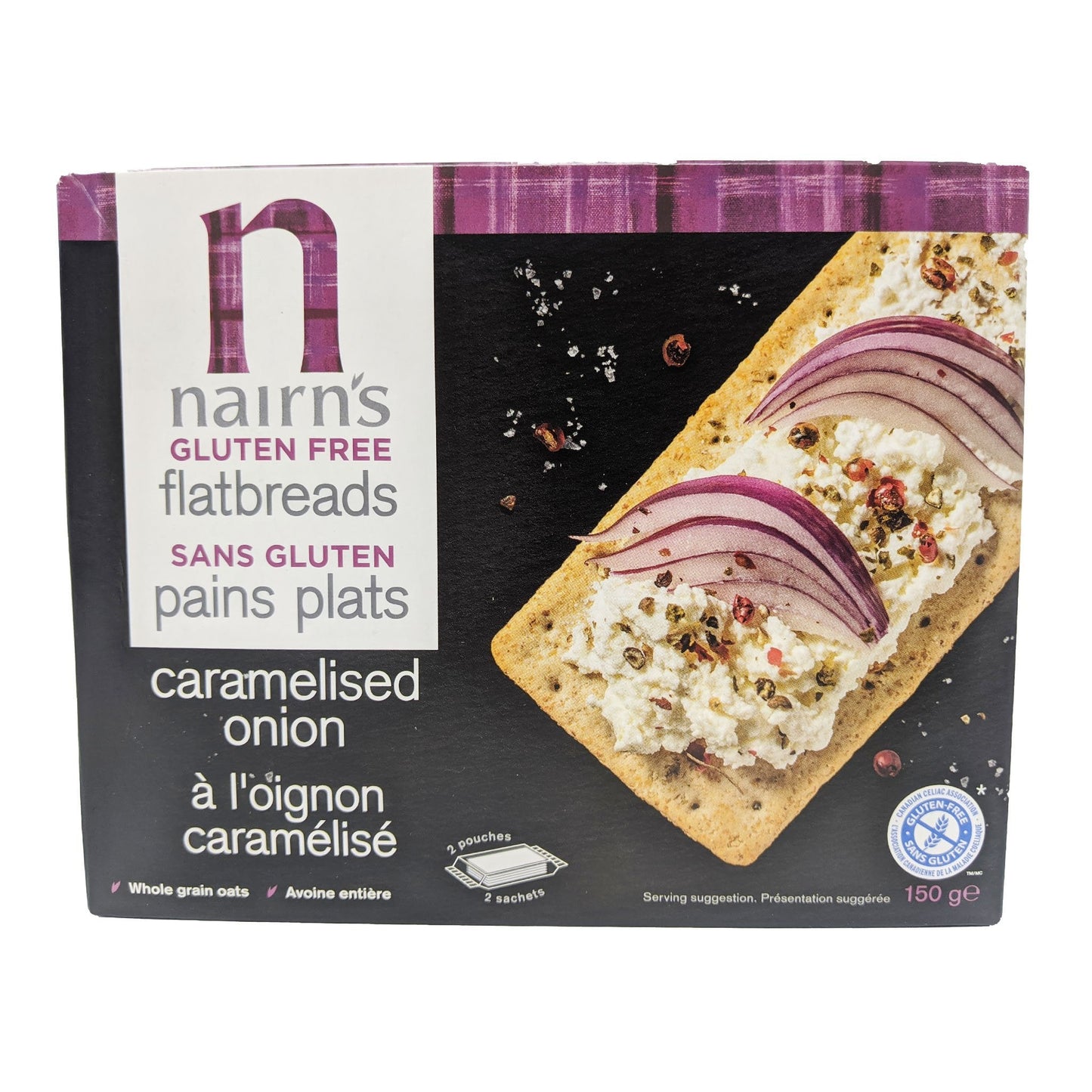 Nairn's Gluten Free Caramelised Onion Flatbreads 150g