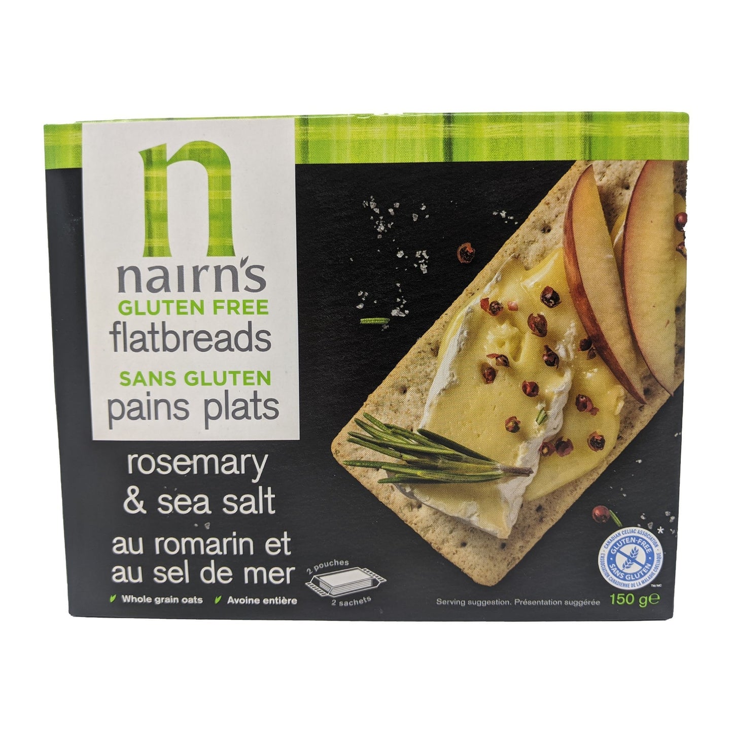 Nairn's Gluten Free Rosemary & Sea Salt Flatbreads 150g
