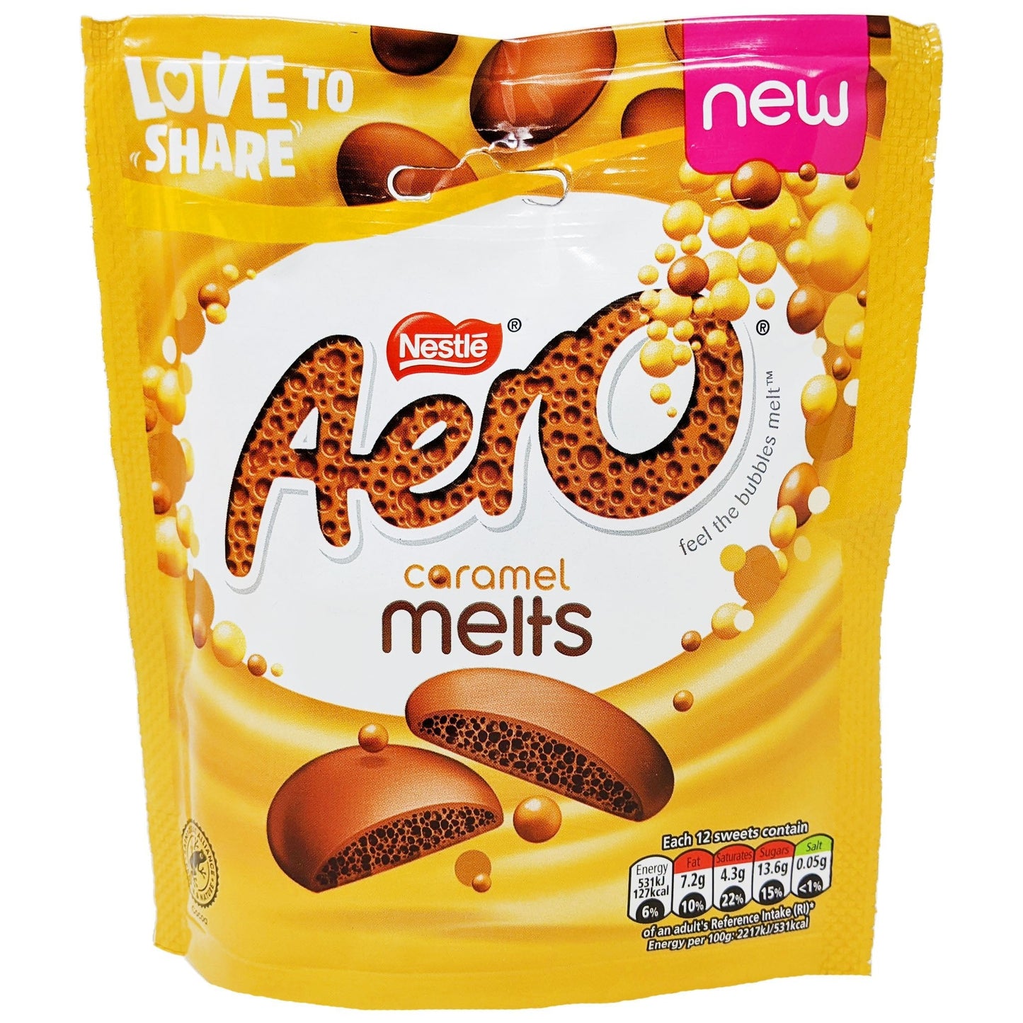 Nestle Aero Caramel Melts 86g