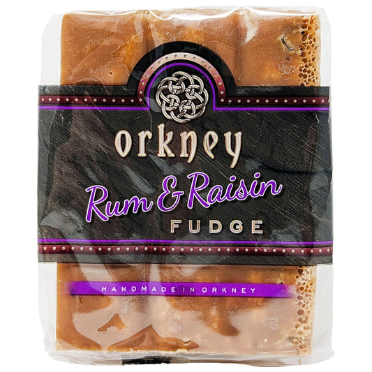 Orkney Bakery Rum & Raisin Fudge 100g