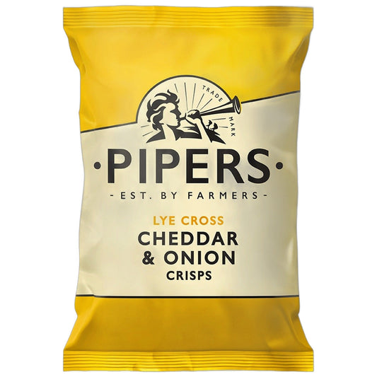 Pipers Lye Cross Cheddar & Onion Crisps 40g