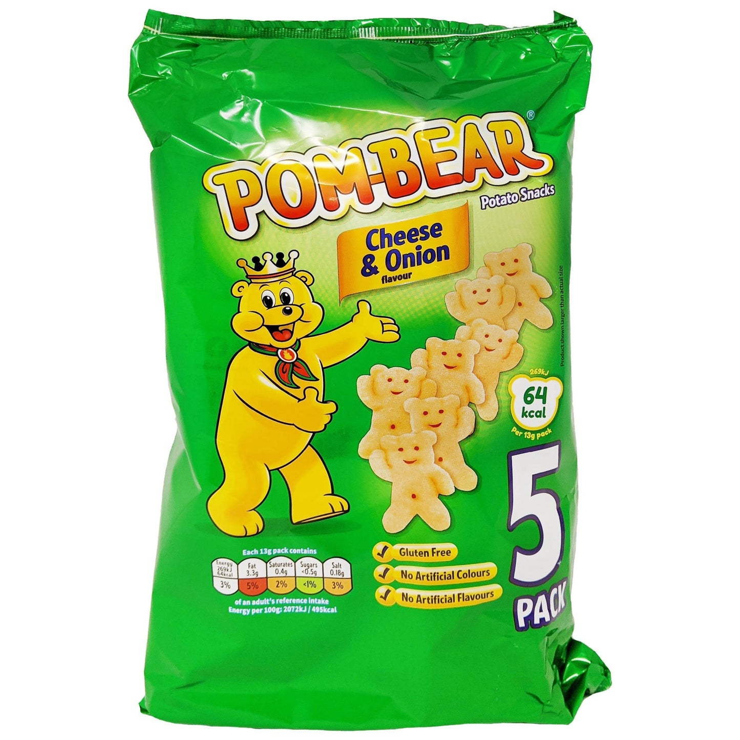 Pom-Bear Cheese & Onion 6 Pack (6 x 13g)