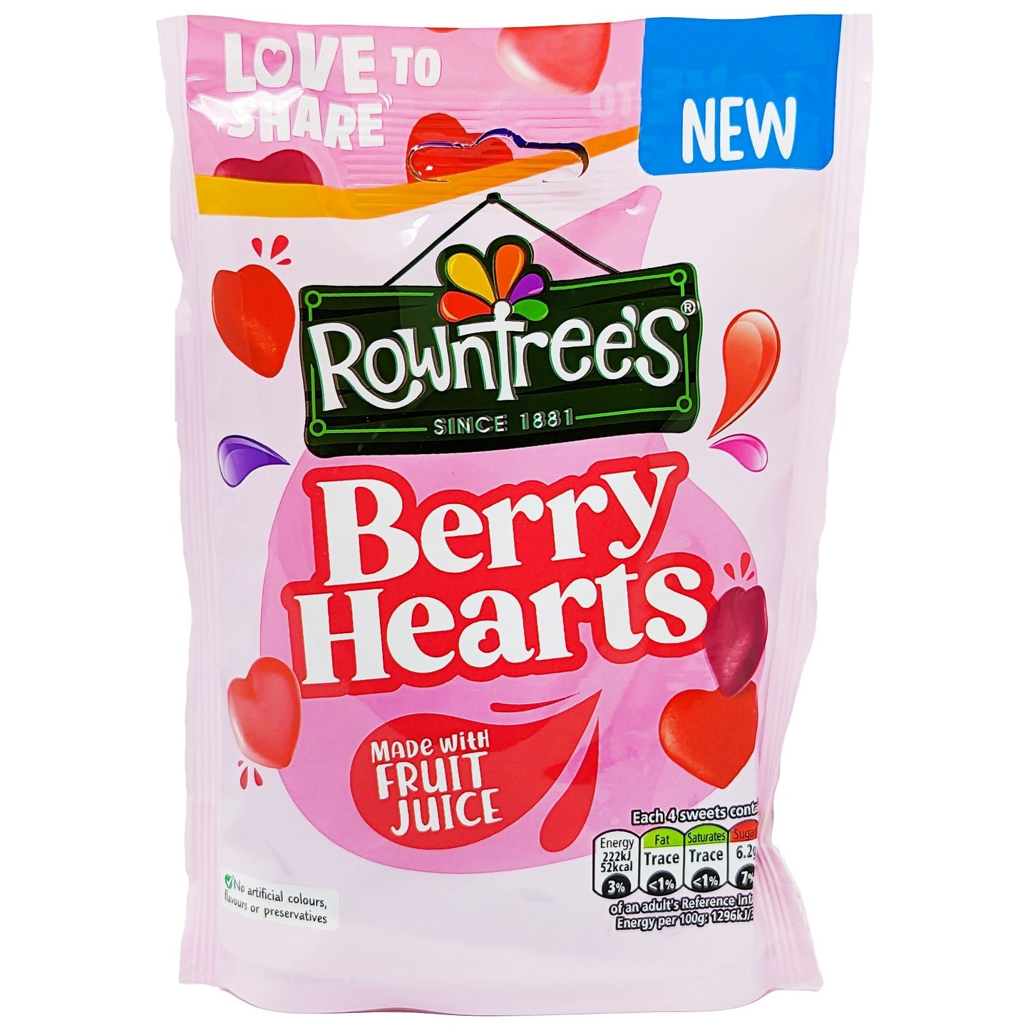 Rowntree's Berry Hearts 115g