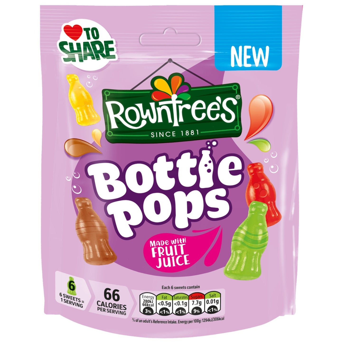 Rowntree's Bottle Pops 115g