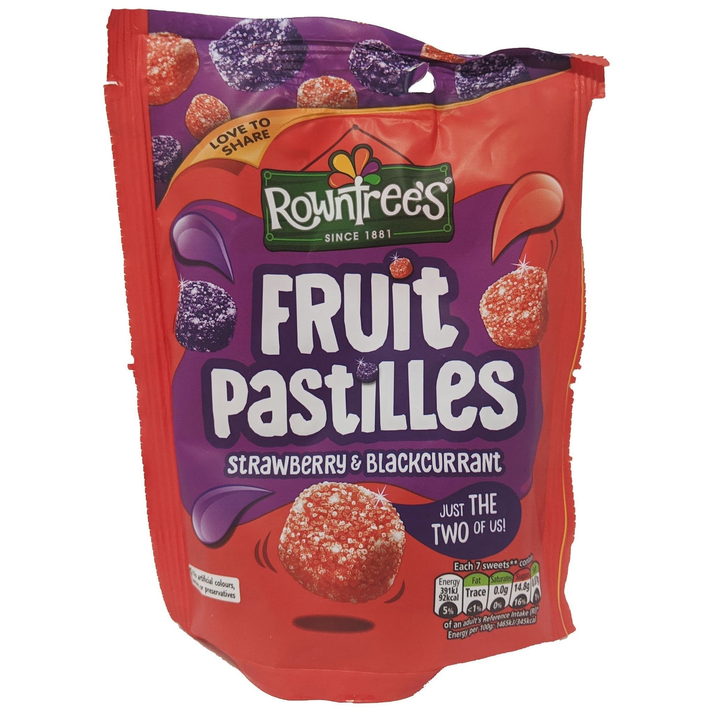 Rowntree's Fruit Pastilles Strawberry & Blackcurrant 143g